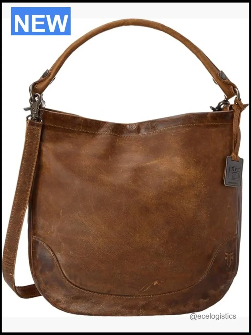 Leather Hobo Bag with Adjustable Strap, Spacious Interior, Magnetic Closure